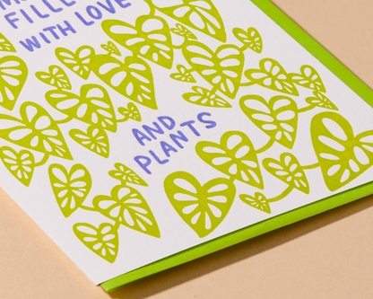 May Your Home Be Filled With Love and Plants Greeting Card