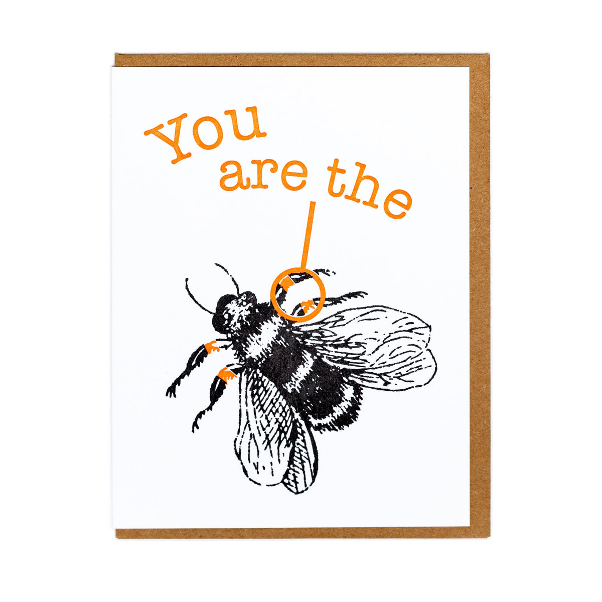 Bee’s Knees Letterpress Greeting Card