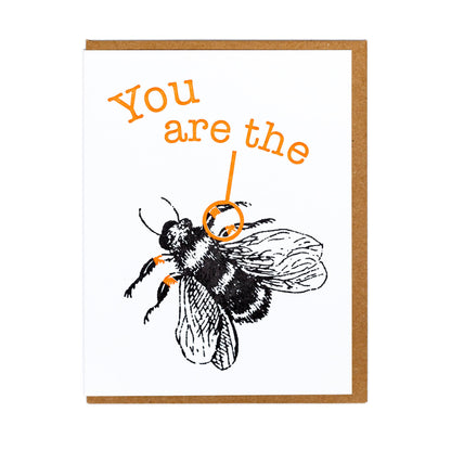 Bee’s Knees Letterpress Greeting Card