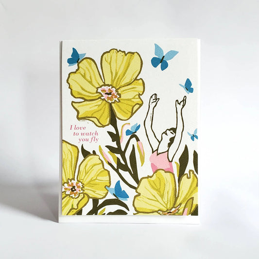 I Love to Watch You Fly Graduation Congratulations Card