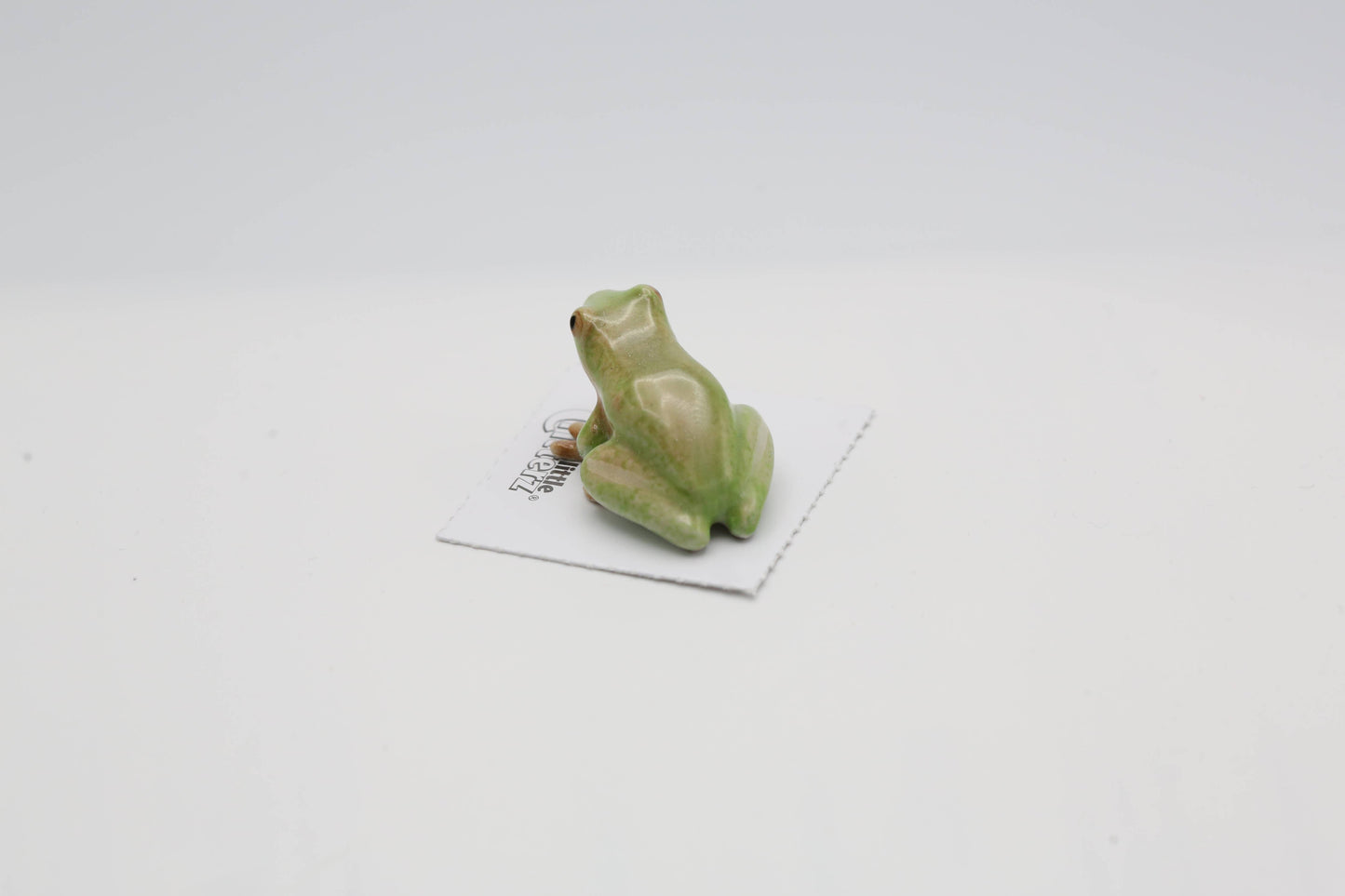 Porcelain Green Tree Frog Figurine
