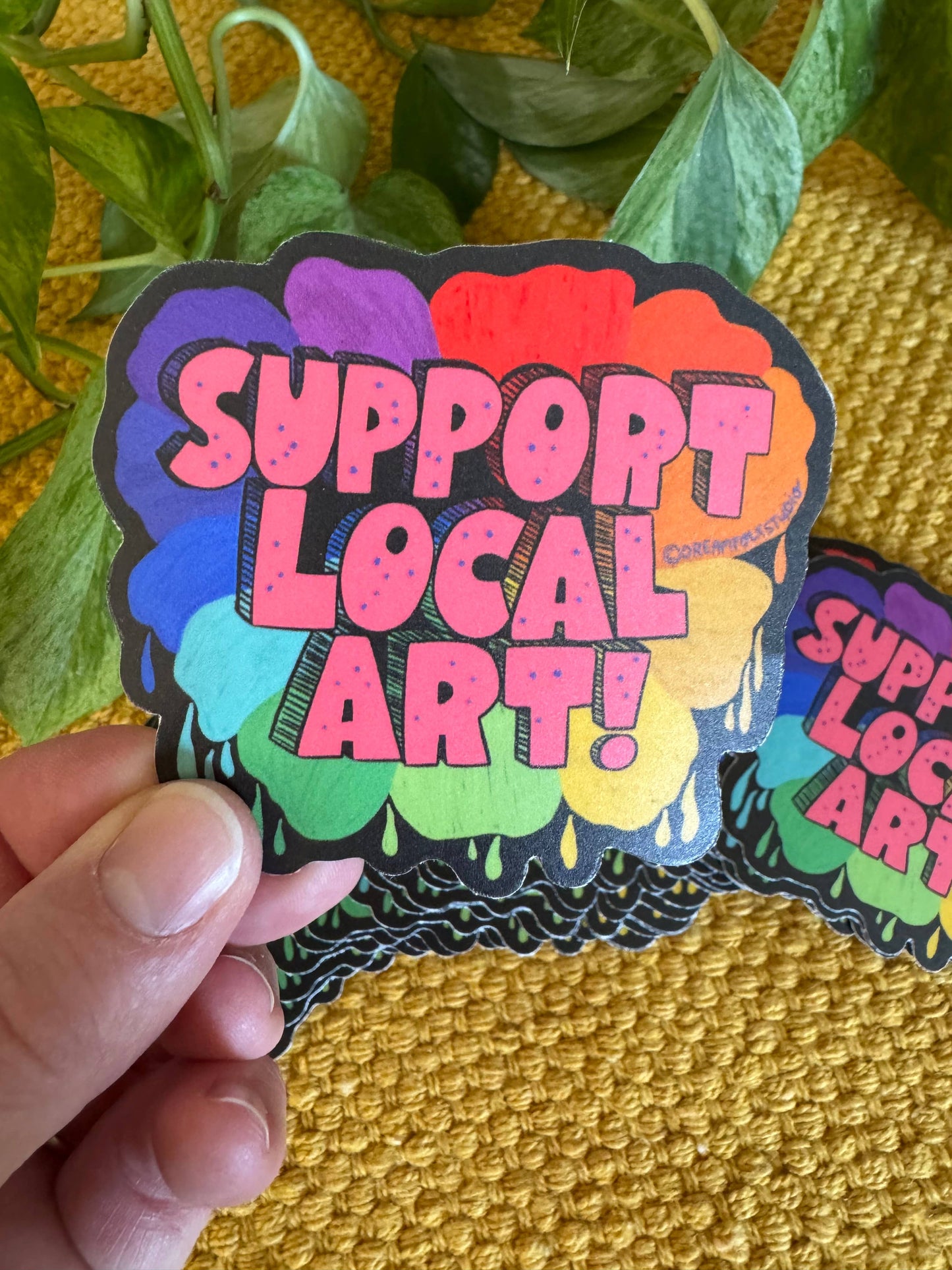 Support Local Art! Sticker