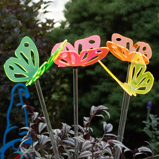 Fluorescent Butterfly stake - Butterfly garden
