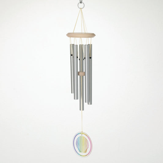 22 in. Woodstock Glass Coastal Sea Shell Chime