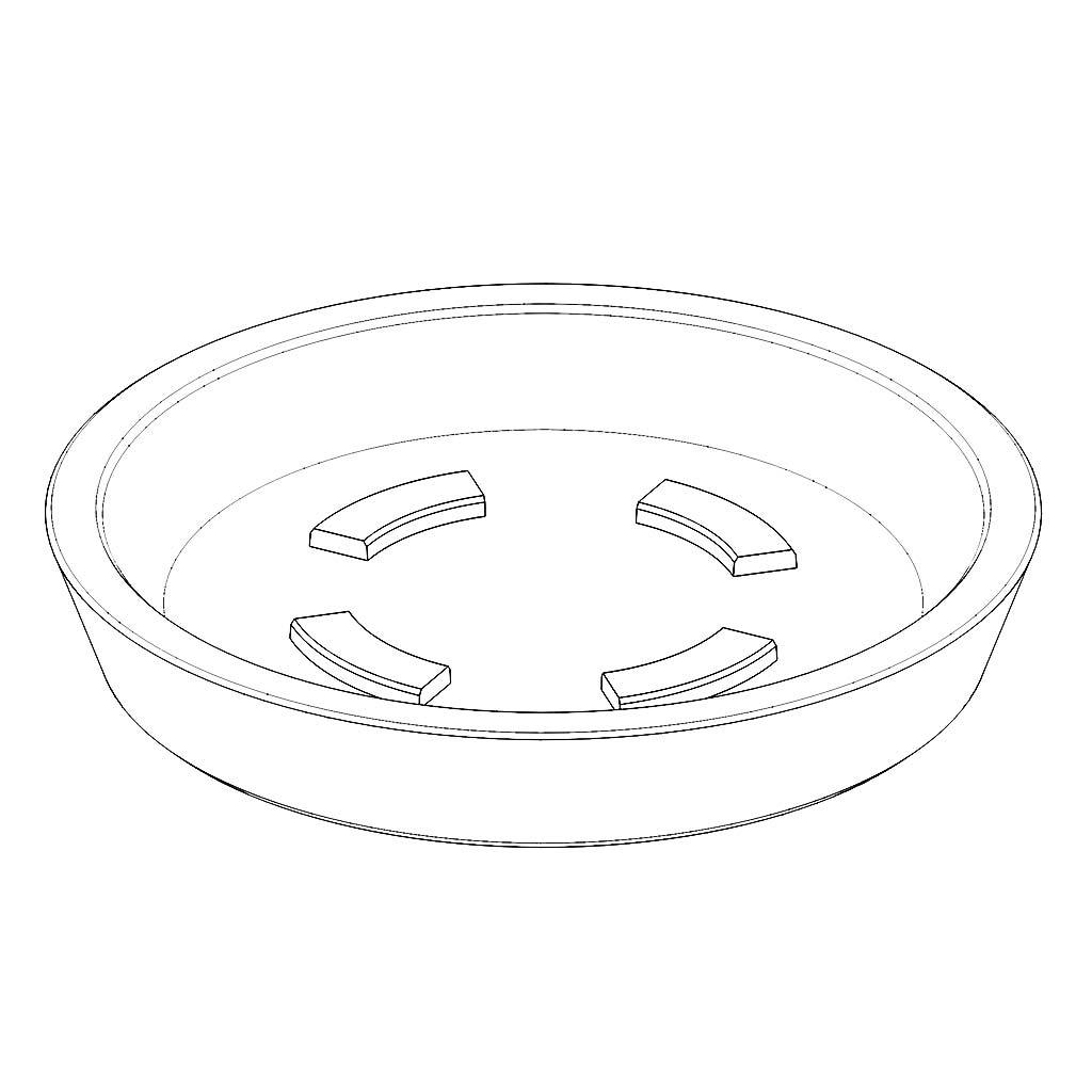 Campania Glazed Round Saucer