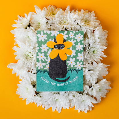 Rarest Cat Bloom Greeting Card