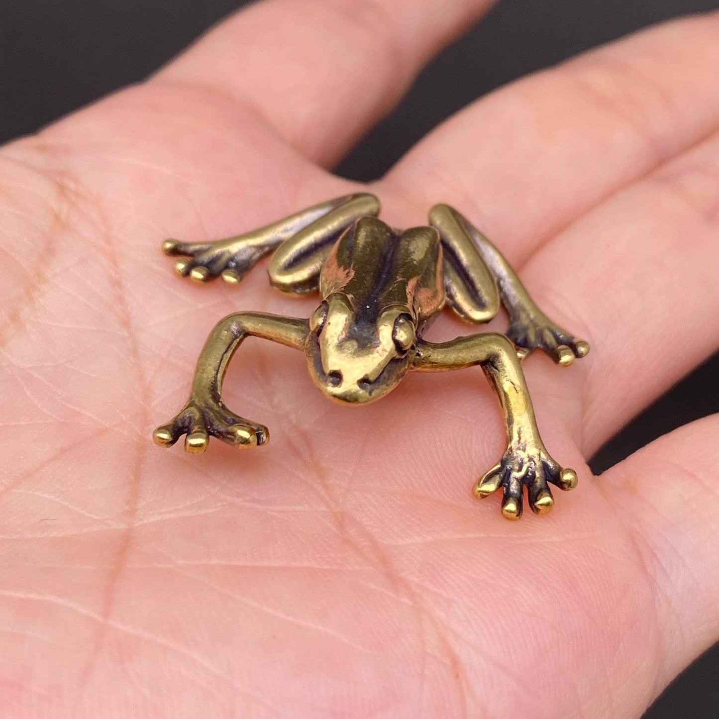 Brass Tree Frog Crafts Decoration Desktop Ornaments