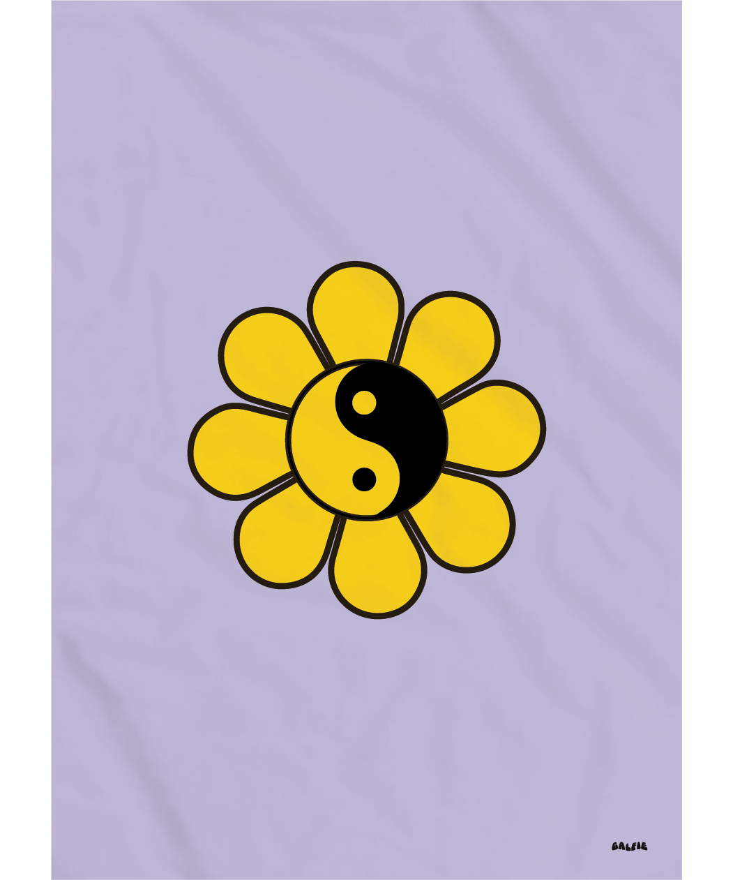 Yin Yang Daisy Garden Flag