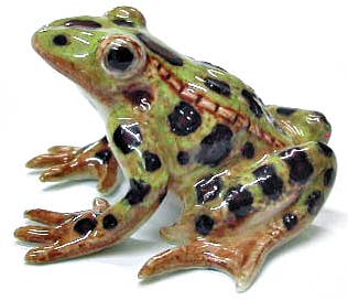 Porcelain Green Frog Figurine