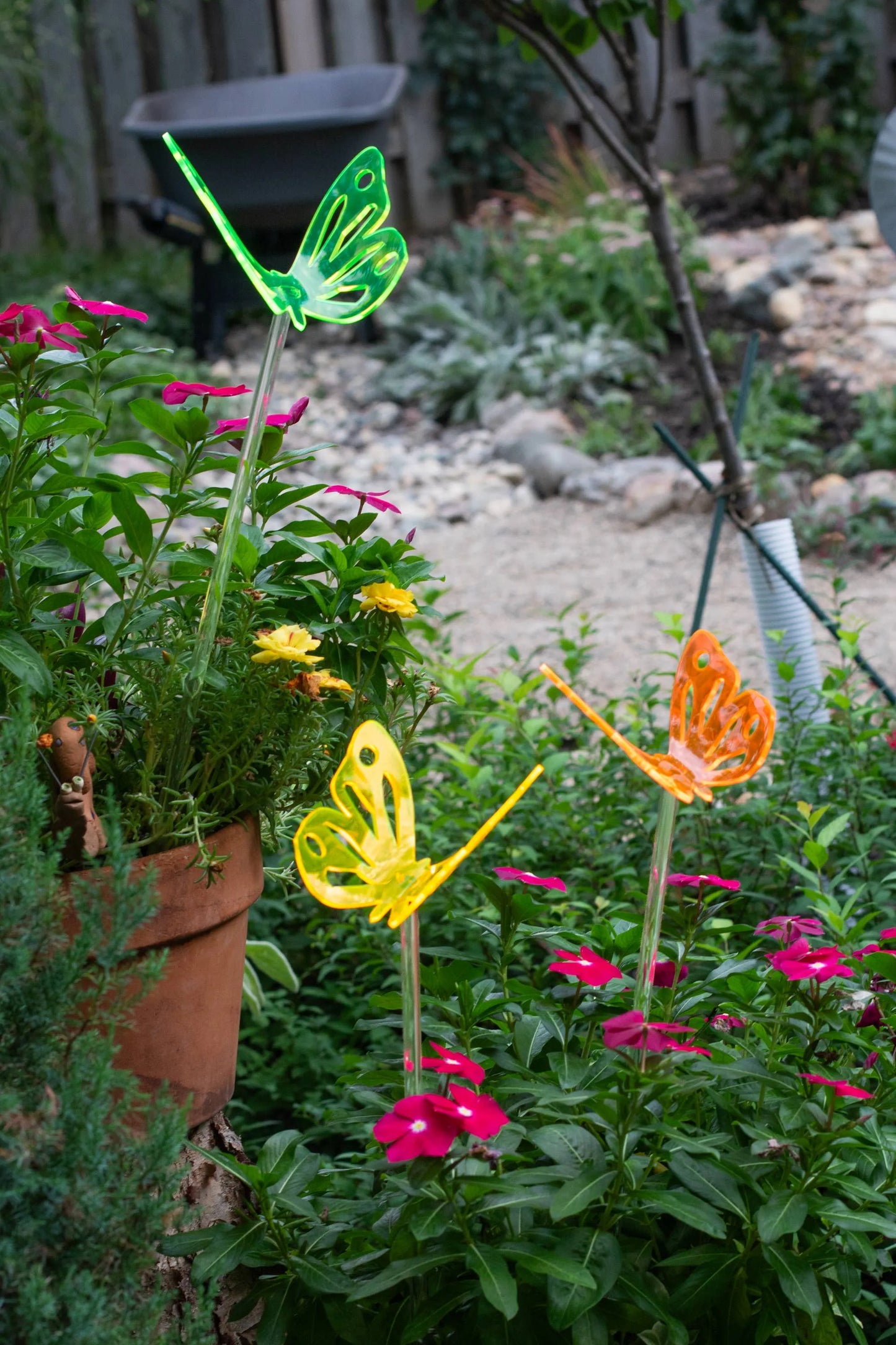 Fluorescent Butterfly stake - Butterfly garden