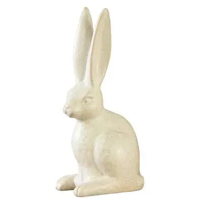 Sitting Hare, Ceramic - Lrg - Matte White