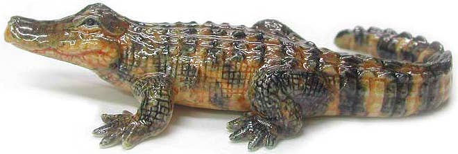 Porcelain American Alligator Figurine