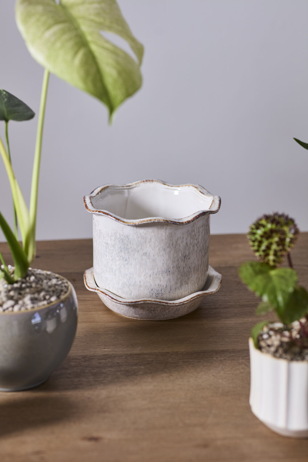 Aurina Pot with Saucer