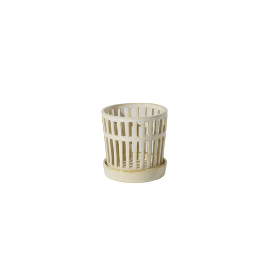 Airy Orchid Pot with Saucer
