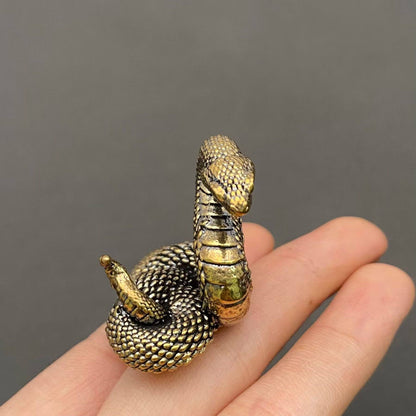 Brass Python Snake Crafts Desktop Ornaments Decoration