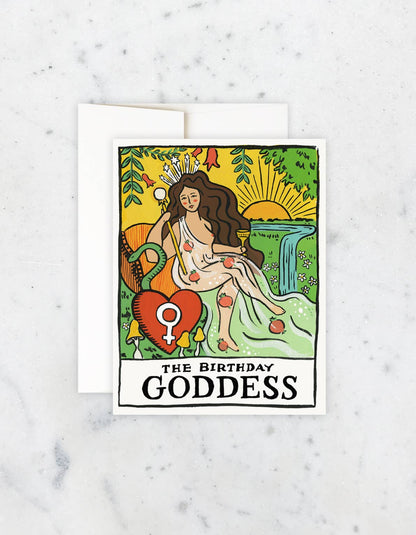 Birthday Goddess Greeting Card