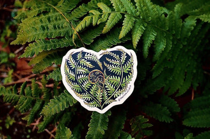 Fern Heart Sticker