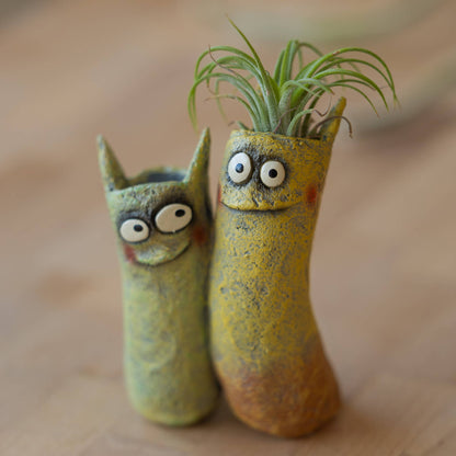 The Sisters Blobhouse Planter in Yellow/Green