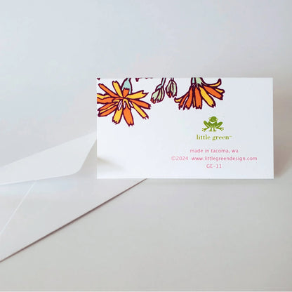 Lotus & Daisy Mini Note Card Set of 8 Gift Tags