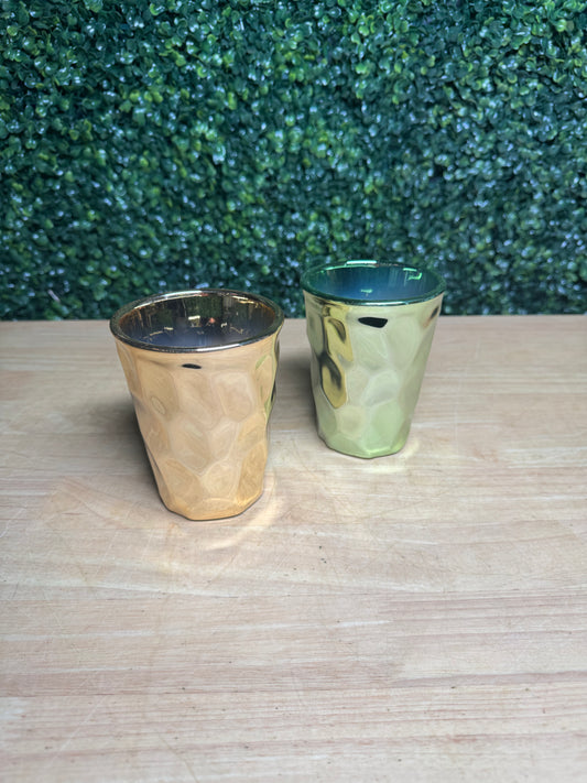 4” Metallic Ceramic Pot