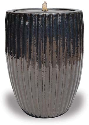 Ridged Column Fountain with LED Light