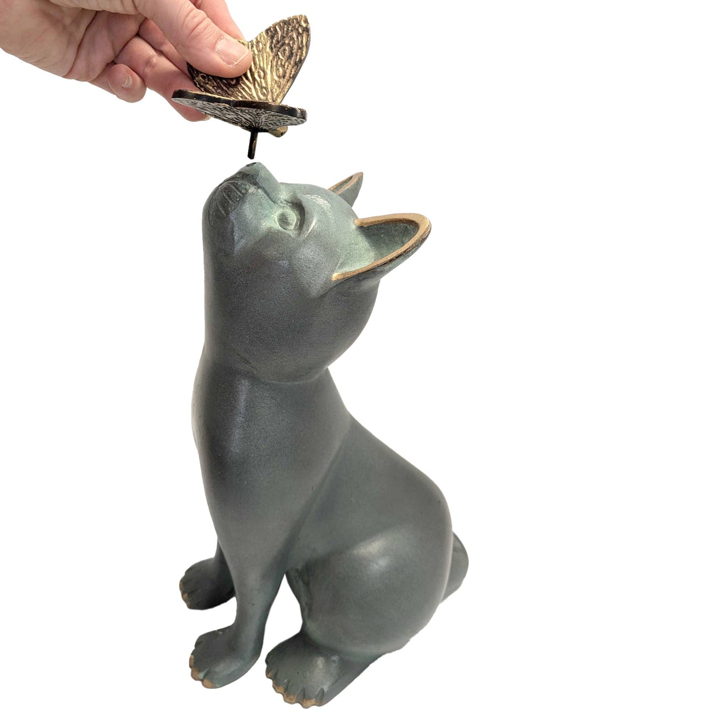 Curious Cat Garden Sculpture