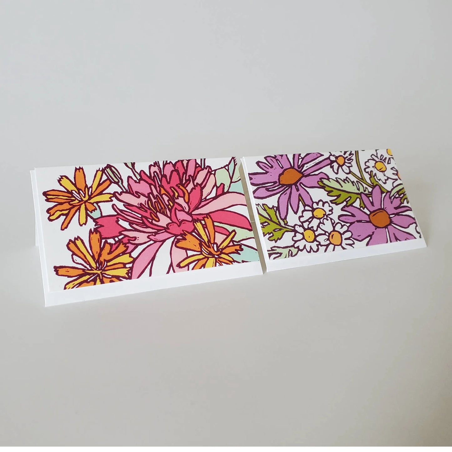Lotus & Daisy Mini Note Card Set of 8 Gift Tags