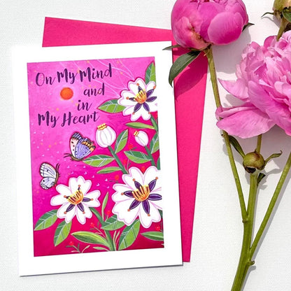 On My Mind and in My Heart Card (Blank Inside)