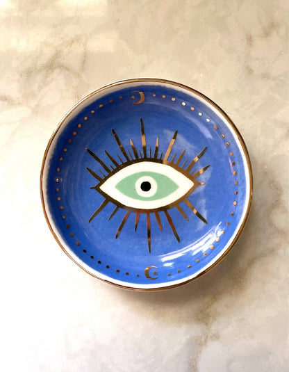 Evil Eye Porcelain Trinket Dish