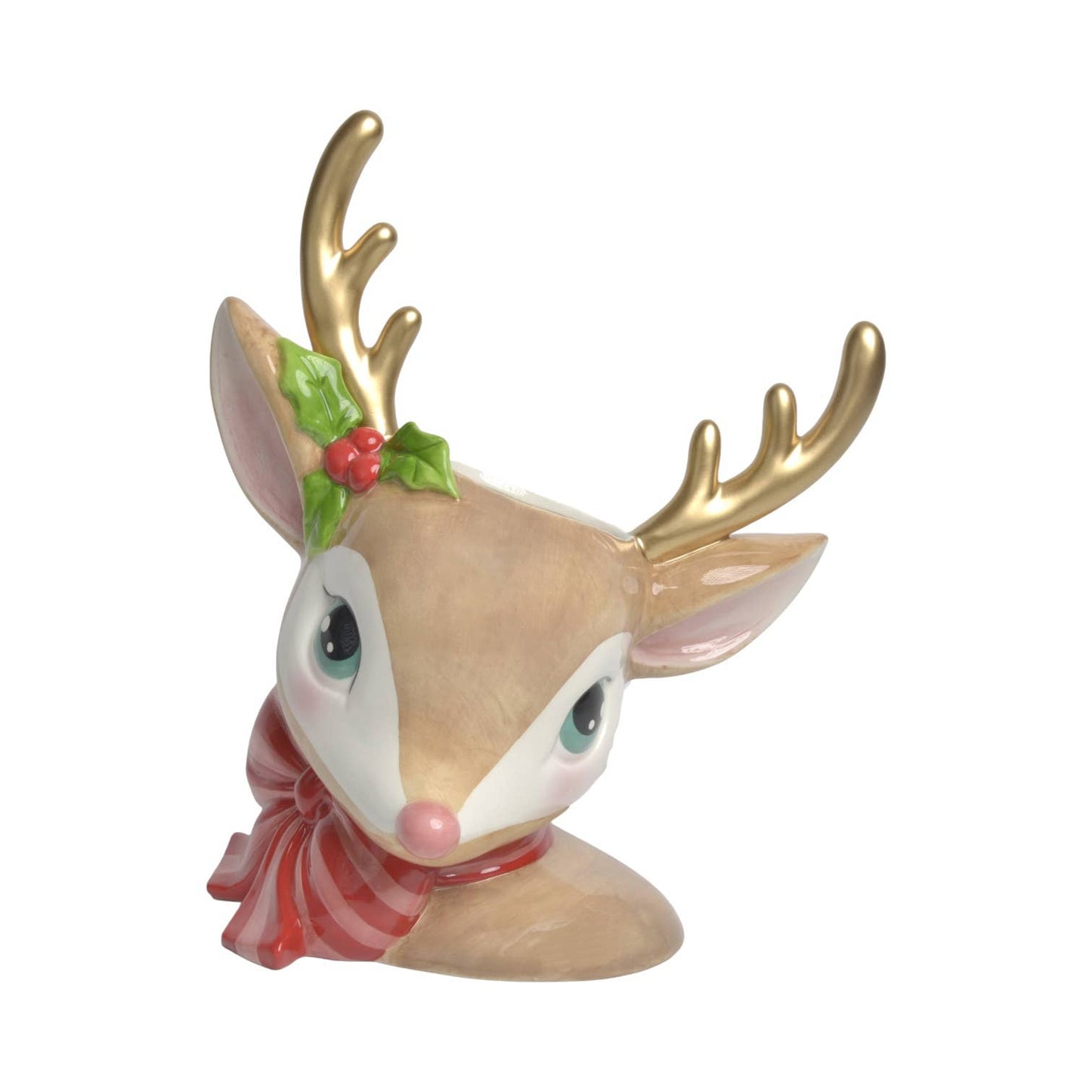 Retro Brown Deer Head Vase