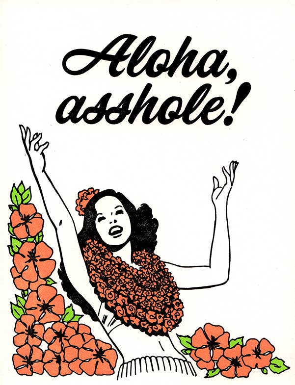 Aloha Letterpress Greeting Card