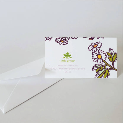 Lotus & Daisy Mini Note Card Set of 8 Gift Tags