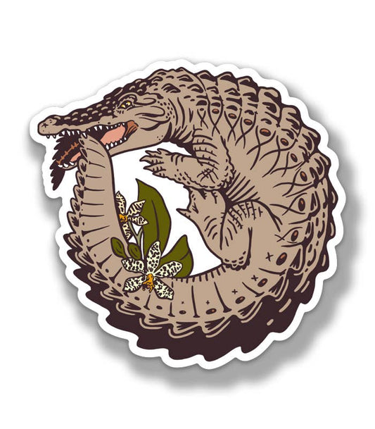 Ouroboros Crocodile Sticker
