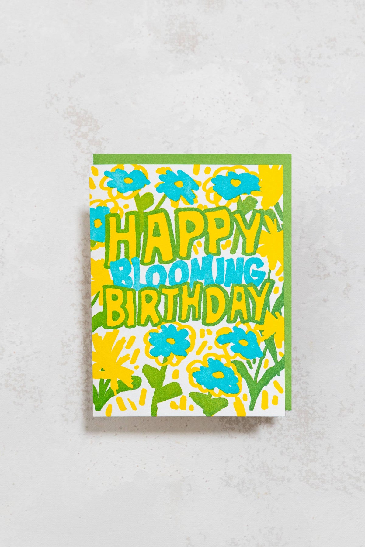 Happy Blooming Letterpress Birthday Card