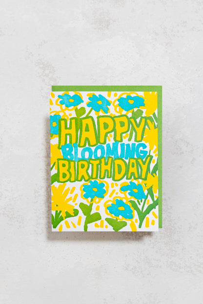 Happy Blooming Letterpress Birthday Card