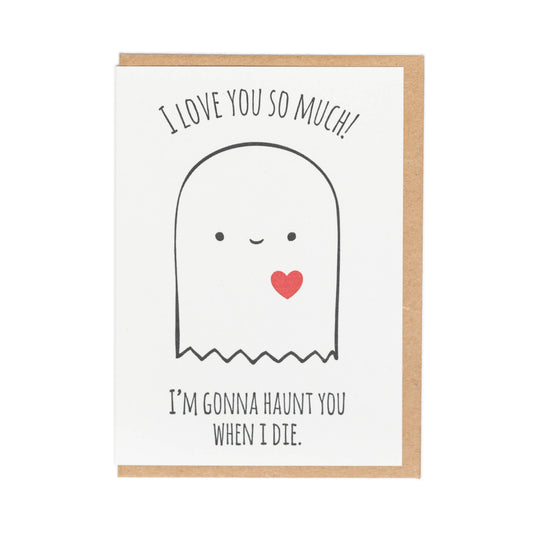 Ghostlove Letterpress Love Greeting Card