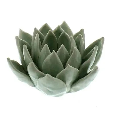 Succulent Tealight Holder - Pale Blue