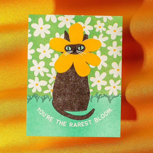 Rarest Cat Bloom Greeting Card