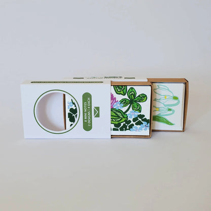 Purple Clover Mini Note Card Set of 8