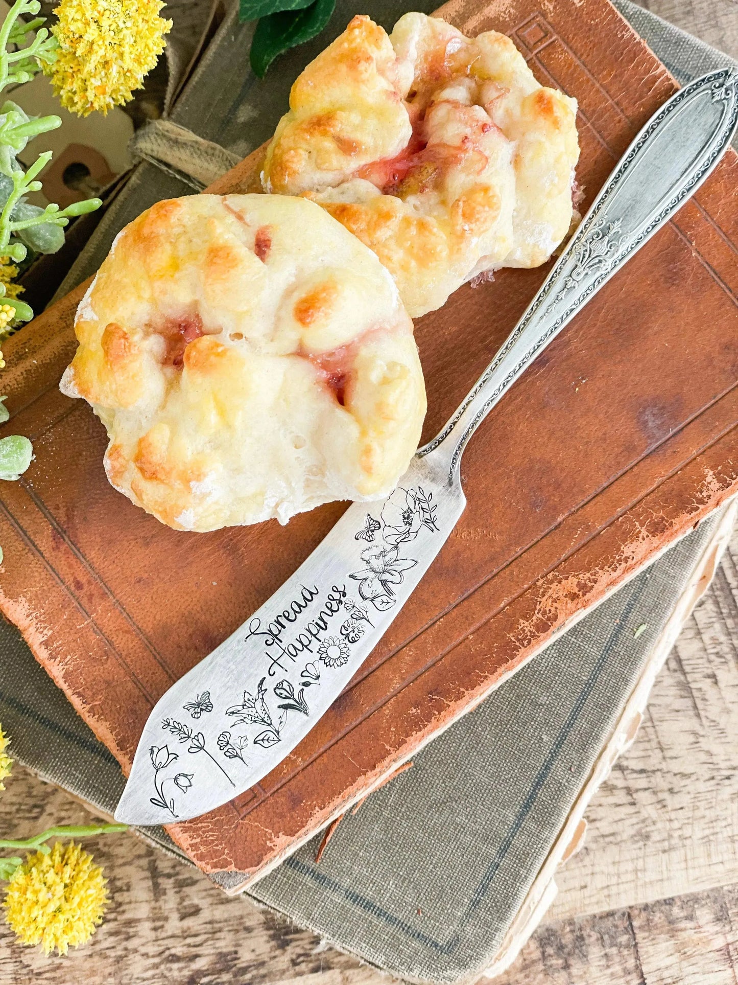 Spread Happiness Vintage Stamped Knife