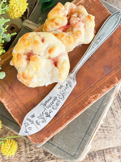 Spread Happiness Vintage Stamped Knife