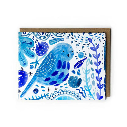 Blue Bird of Happiness Greeting Card