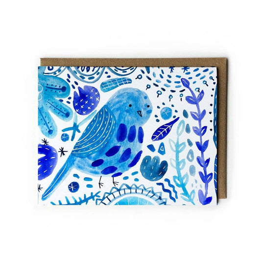 Blue Bird of Happiness Greeting Card