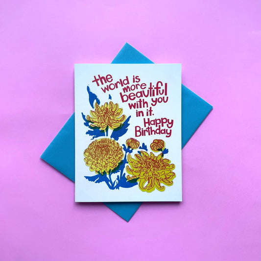 Beautiful Birthday Mums Greeting Card