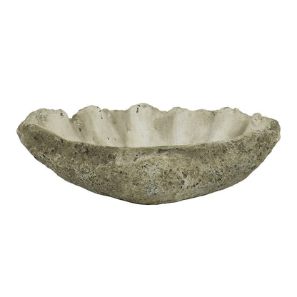 Cast Concrete Clam Shell Planter