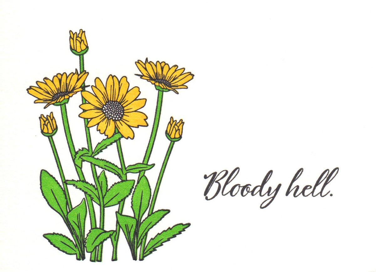 Bloody Hell Letterpress Greeting Card