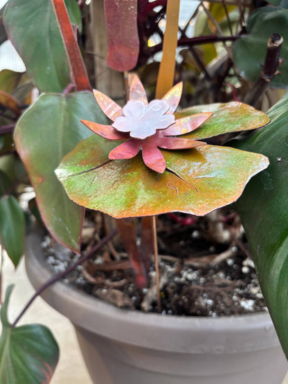 Copper Enamel Porcelain Lily Pad