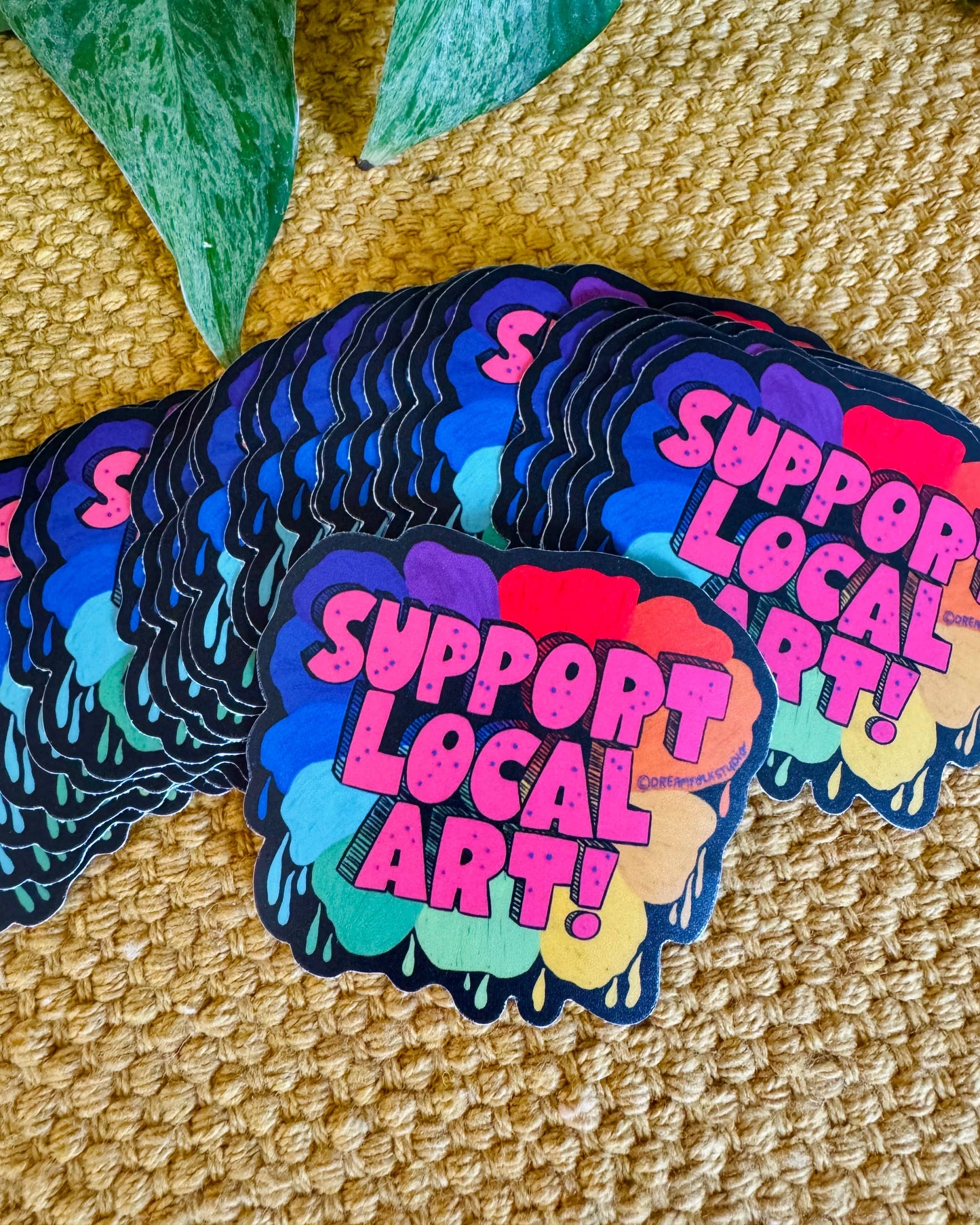Support Local Art! Sticker