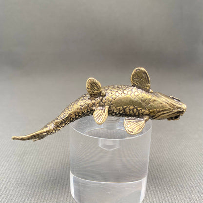 Brass Carp Fish Crafts Desktop Ornaments Decoration