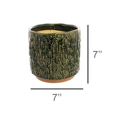 Cactus Motif Cachepot Large